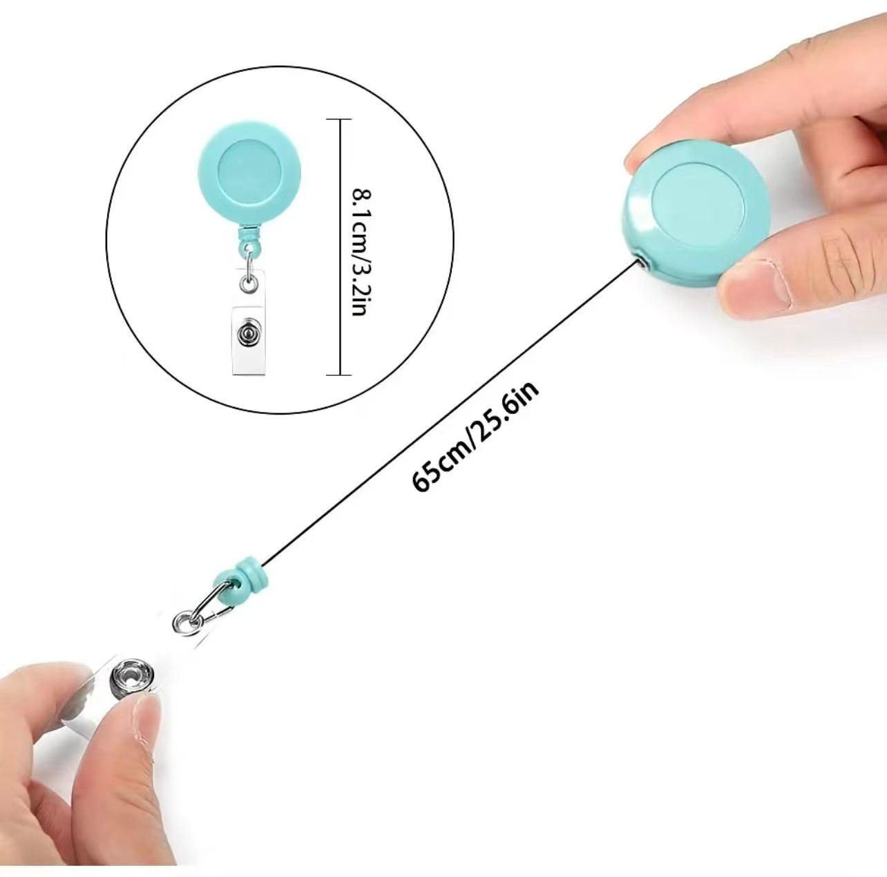 Retractable Badge Reel ,Solid Color  ID Badge Holder ,50 CENT  Each